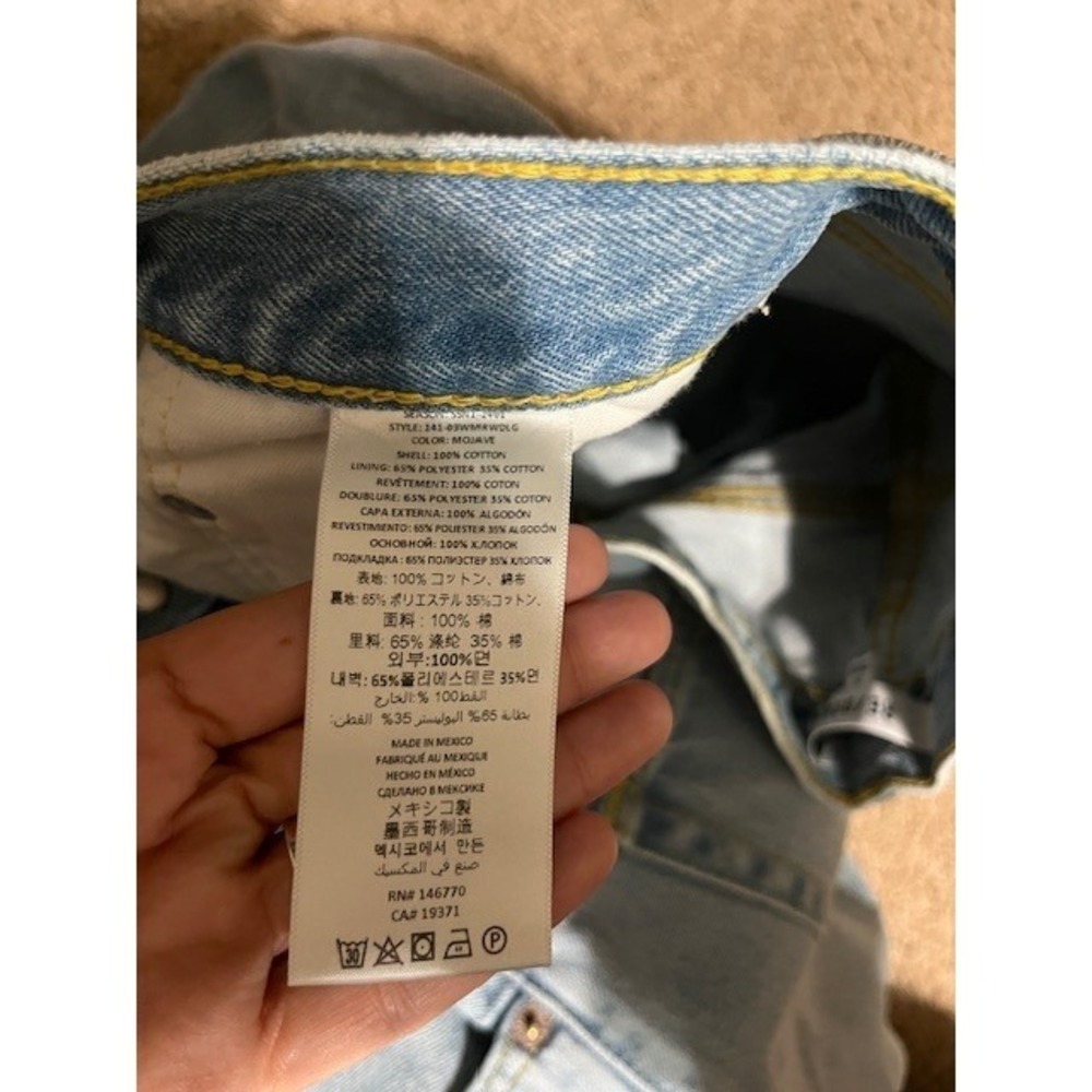 RE/DONE Mid‎ Rise Wide Leg Jeans Mojave Light Wash Blue 28 - Picture 8 of 8